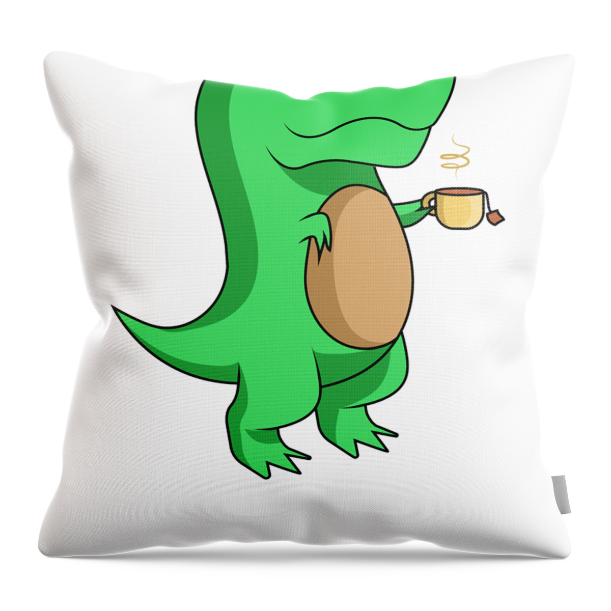 Multicolor 18x18 Trex Rowing Inspired Tyrannosaurus Swimming Relate T Rex Pa Throw Pillow 